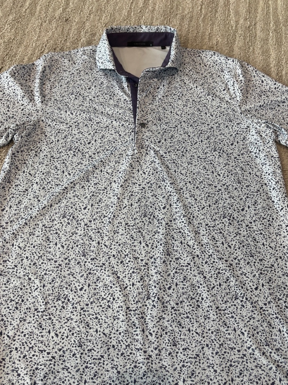 Greyson Polo with Blue and Purple Micro Speckle